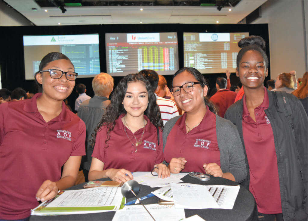 Students at Stock Market Challenge