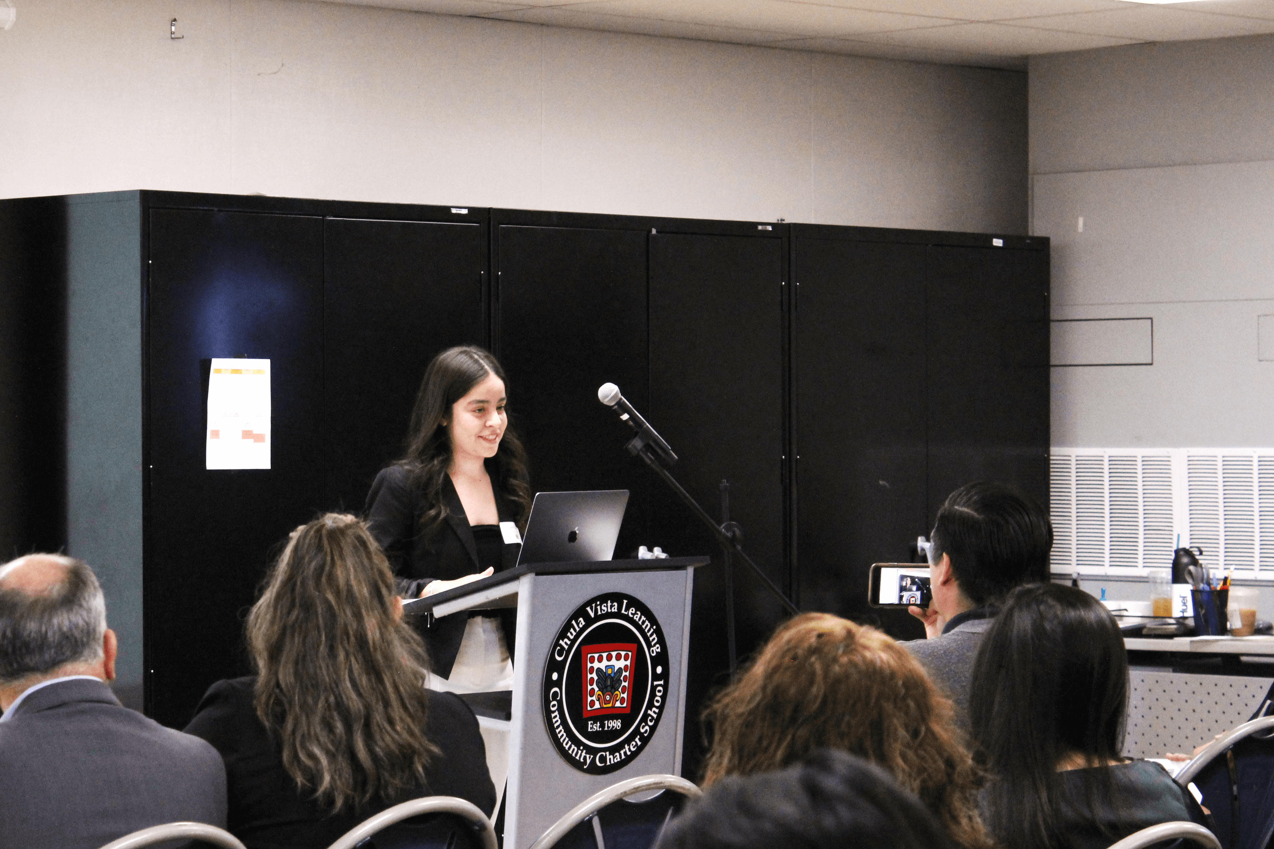 Student giving speech