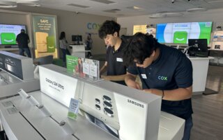 Students at work-based learning experience at Cox Communications.