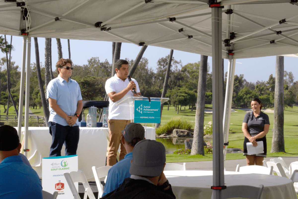 Golf Classic Reception Student Speaker