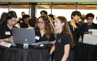 Students participating in JA Stock Market Challenge